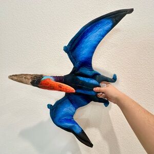 Pteranodon Blue/Multi Color Plushy 17 1/2” Dinosaur NEW